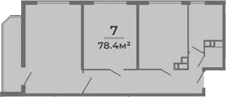 Продается 1-комн. квартира, 71.7 м²