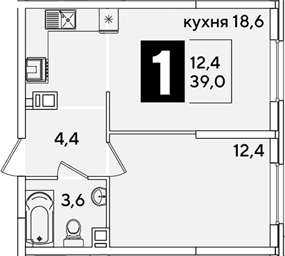 Продается 2-комн. квартира, 39 м²