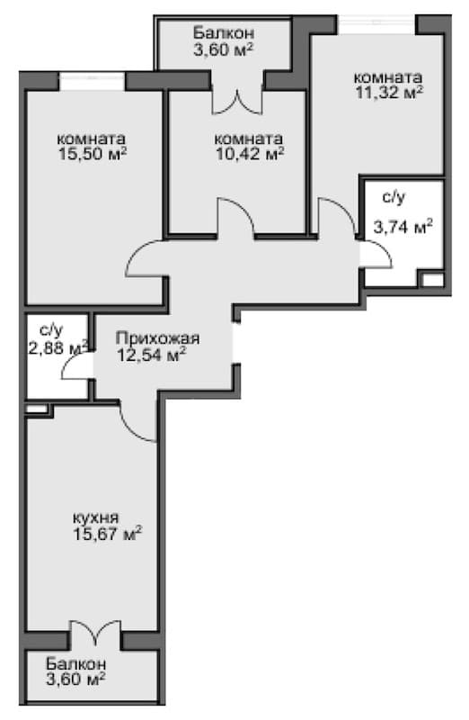 Продается 3-комн. квартира, 62.73 м²