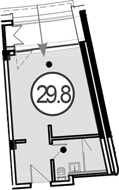 Продается 1-комн. квартира, 29.8 м²