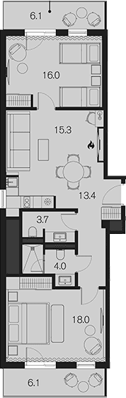 Продается 2-комн. квартира, 70.4 м²