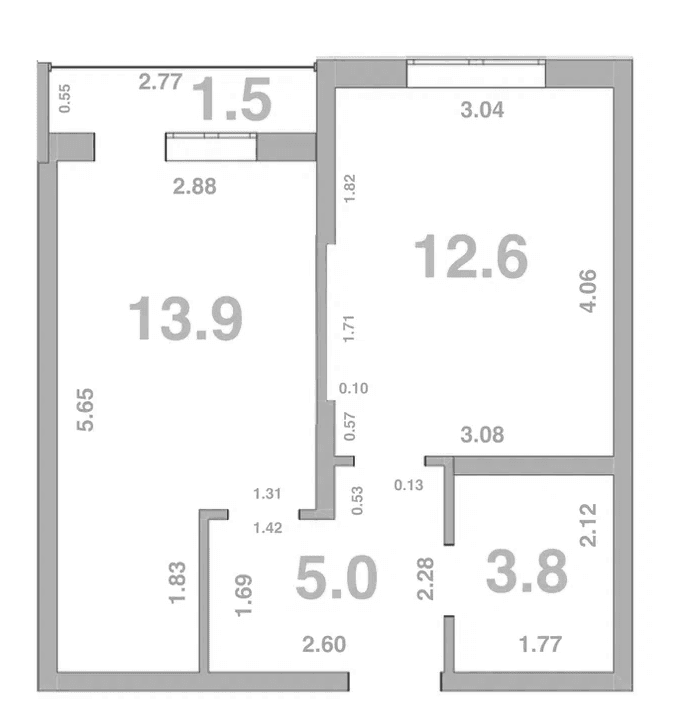 Продается 1-комн. квартира, 34.99 м²