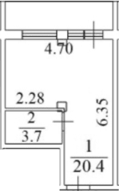 Продается 1-комн. квартира, 30.3 м²