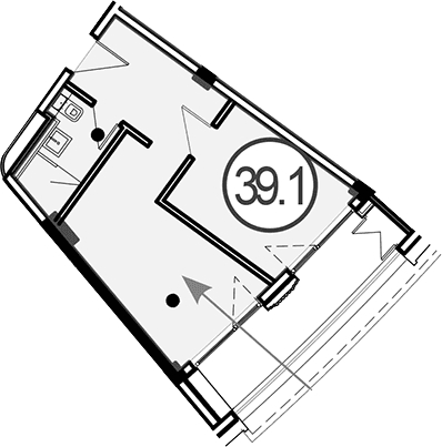Продается 1-комн. квартира, 39.1 м²
