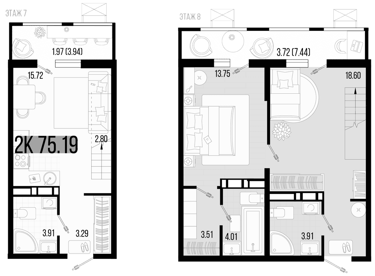 Продается 3-комн. квартира, 69.5 м²