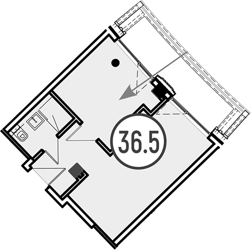 Продается 1-комн. квартира, 36.5 м²