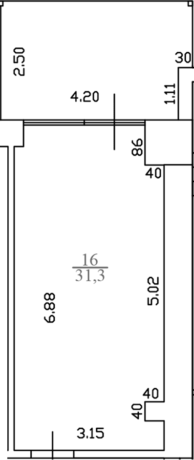 Продается 1-комн. квартира, 31.3 м²