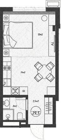 Продается 1-комн. квартира, 29.5 м²