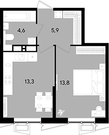 Продается 1-комн. квартира, 37.6 м²