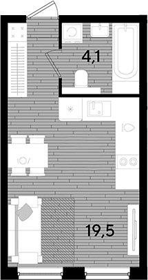 Продается 1-комн. квартира, 23.6 м²