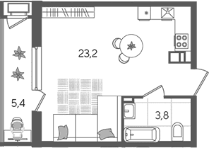 Продается 1-комн. квартира, 27 м²