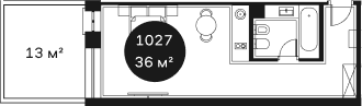 Продается 1-комн. квартира, 36.4 м²