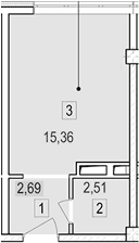 Продается 1-комн. квартира, 20.56 м²
