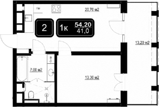 Продается 2-комн. квартира, 41 м²