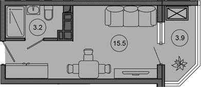 Продается 1-комн. квартира, 18.7 м²