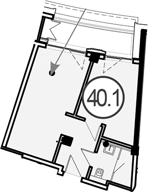 Продается 1-комн. квартира, 40.1 м²