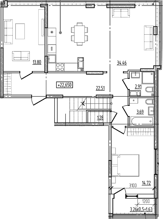 Продается 4-комн. квартира, 152.96 м²