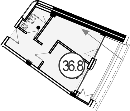 Продается 1-комн. квартира, 36.8 м²
