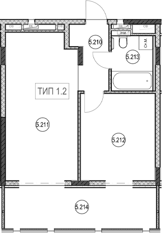 Продается 2-комн. квартира, 41.2 м²