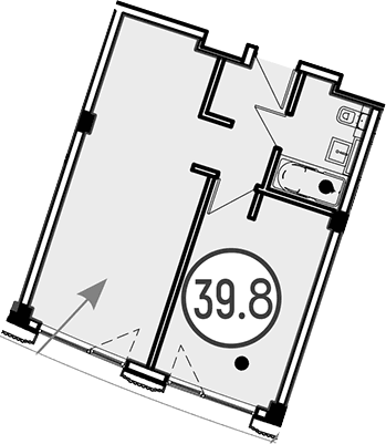 Продается 1-комн. квартира, 39.8 м²