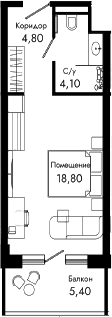 Продается 1-комн. квартира, 27.7 м²