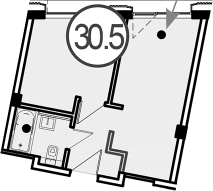 Продается 1-комн. квартира, 30.5 м²