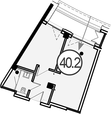 Продается 1-комн. квартира, 40.2 м²