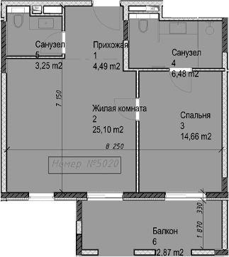Продается 2-комн. квартира, 54.03 м²