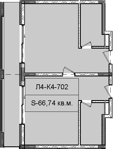 Продается 1-комн. квартира, 66.74 м²