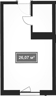 Продается 1-комн. квартира, 26.07 м²