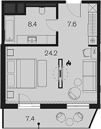 Продается 1-комн. квартира, 40.2 м²