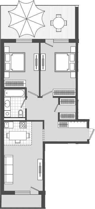 Продается 1-комн. квартира, 92.2 м²