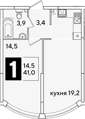 Продается 2-комн. квартира, 41 м²
