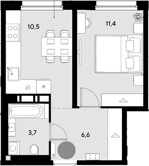 Продается 1-комн. квартира, 32.2 м²
