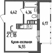 Продается 1-комн. квартира, 25.33 м²