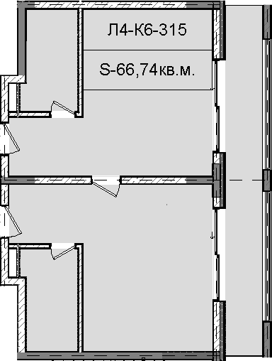 Продается 1-комн. квартира, 66.74 м²