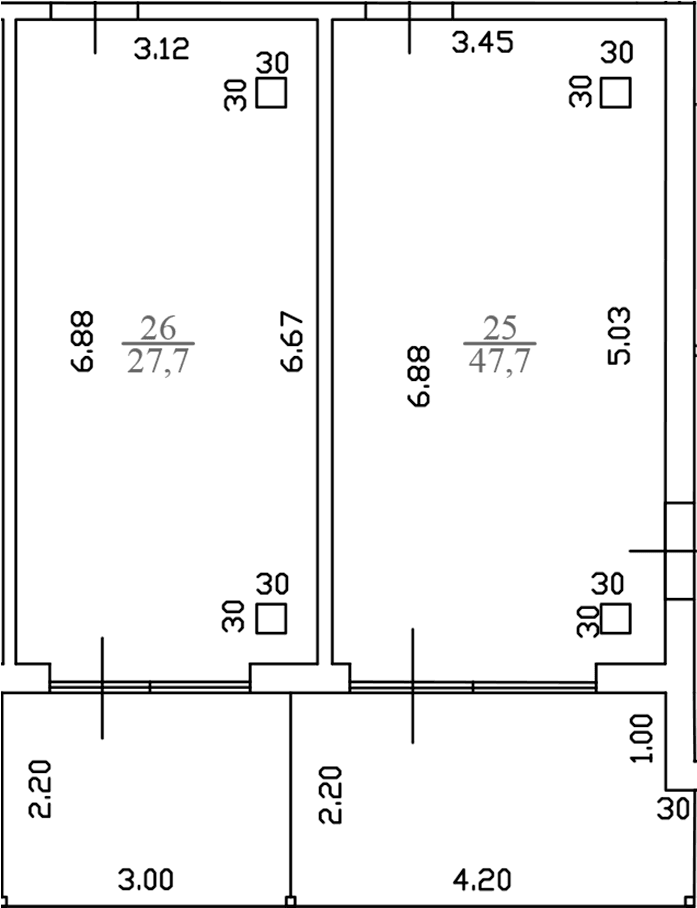 Продается 1-комн. квартира, 75.4 м²