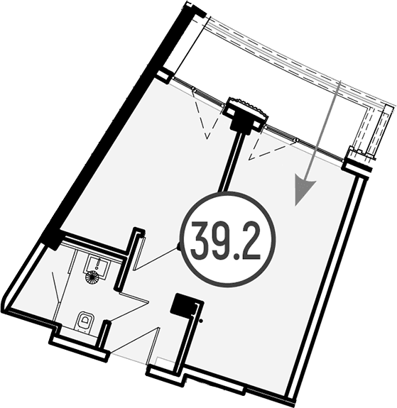 Продается 1-комн. квартира, 39.2 м²