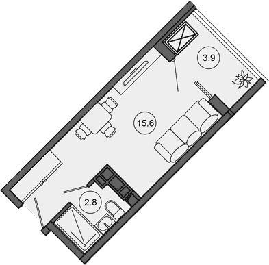 Продается 1-комн. квартира, 18.4 м²