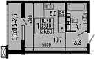 Продается 1-комн. квартира, 23.1 м²