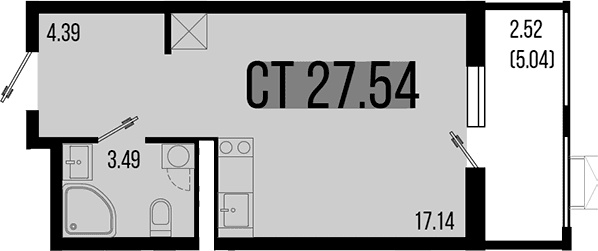 Продается 1-комн. квартира, 25.02 м²