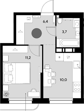 Продается 1-комн. квартира, 31.3 м²