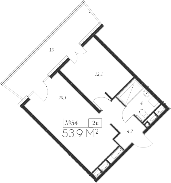Продается 2-комн. квартира, 40.9 м²