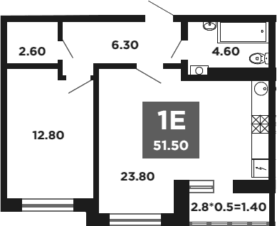 Продается 2-комн. квартира, 50.1 м²