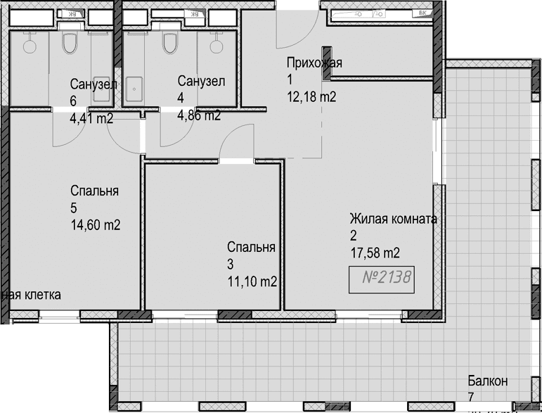 Продается 3-комн. квартира, 64.8 м²