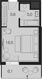 Продается 1-комн. квартира, 27.1 м²