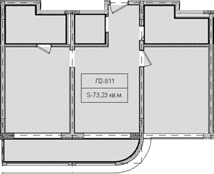 Продается 1-комн. квартира, 73.23 м²