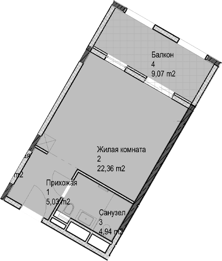 Продается 1-комн. квартира, 32.3 м²