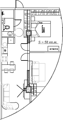 Продается 1-комн. квартира, 58 м²