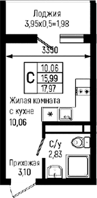 Продается 1-комн. квартира, 15.99 м²